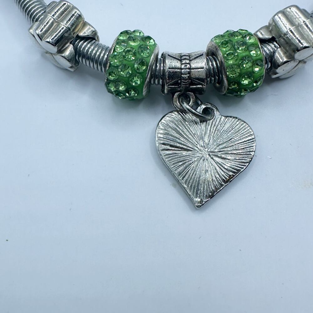 Unbranded Slide Enamel Fashion Bracelet Green Heart Boho Chic - Picture 4 of 7